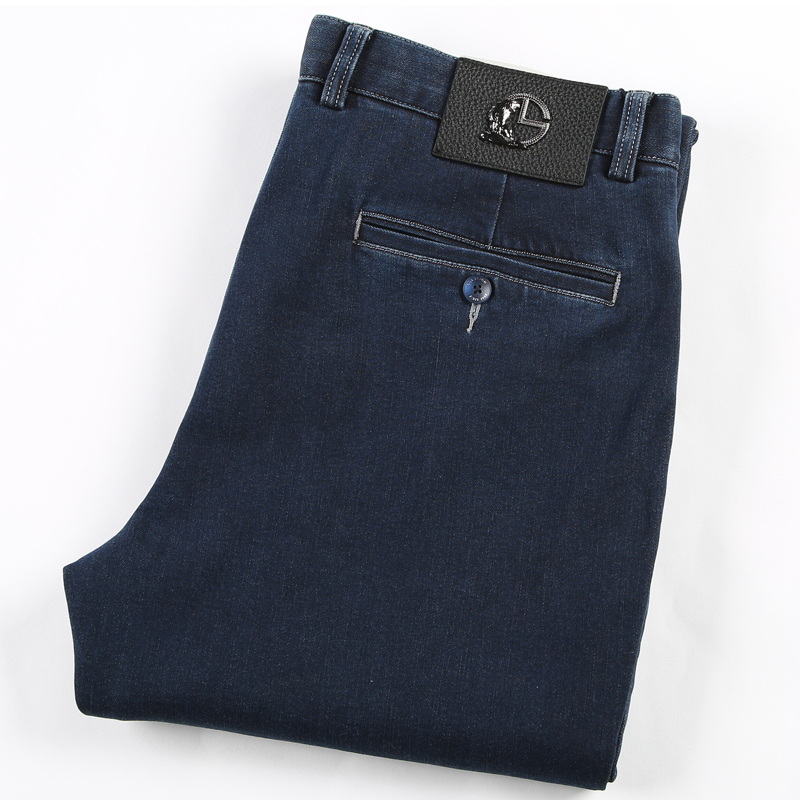 金利来牛仔裤男直筒天丝裤子2022秋季商务休闲男装MPJ22131410-95