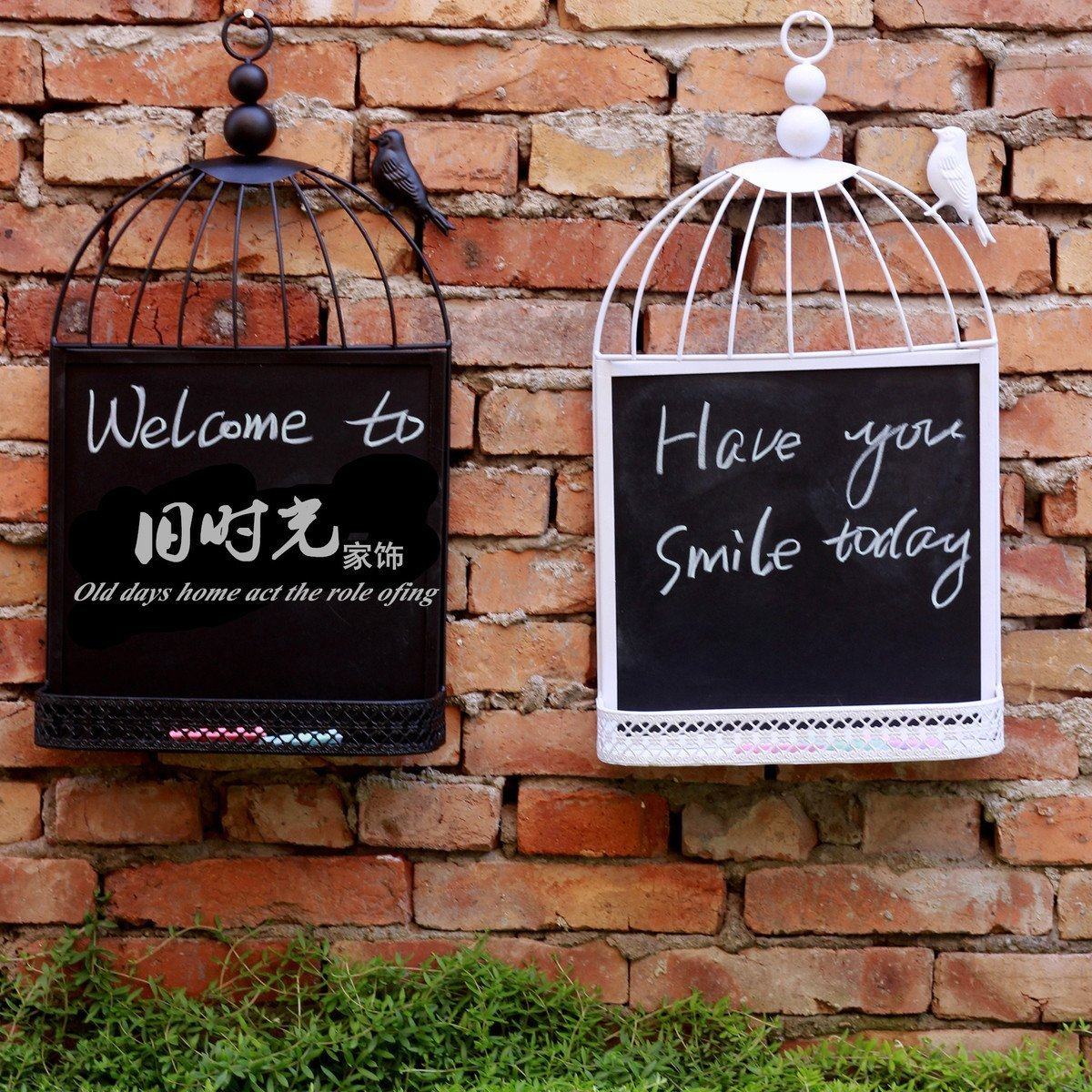 欧式复古铁艺鸟笼黑板壁挂墙饰壁饰咖啡馆服装店铺装饰黑板留言板|msdalam kategori Aksesori rumah, mural - dari Buy2taobao.com untuk memberikan perkhidmatan ejen Taobao profesional membeli