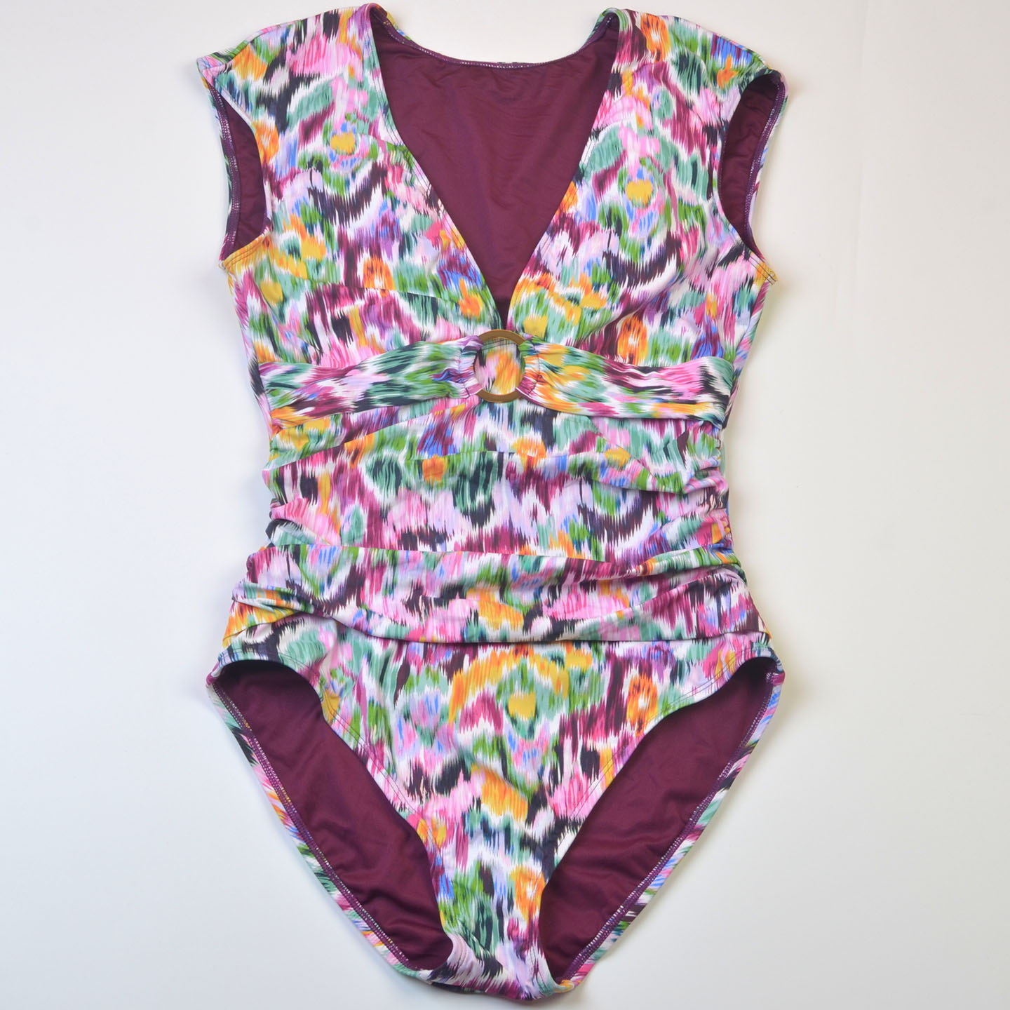 美国品牌新款度假大码连体泳衣女