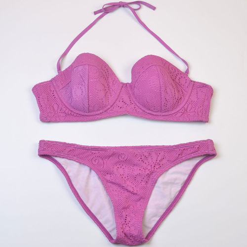 澳洲品牌ONE**海边性感钢圈聚拢纯色比基尼时尚bikini泳衣女款