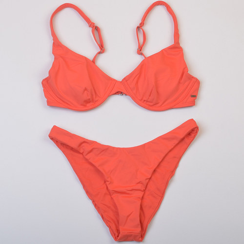 澳洲冲浪品牌度假钢托纯色比基尼