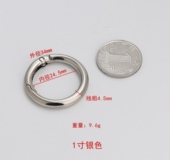 小哩 包带圆环扣开口圈 钩针日记 金属弹簧扣2.5cm内径 2023新