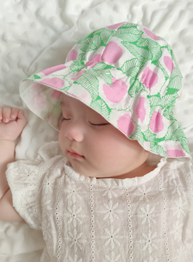 春夏薄款女太阳帽春秋新生儿宝宝帽子公主婴幼儿渔夫帽婴儿遮阳帽