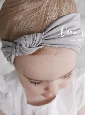 灰色打结儿童女孩婴幼儿女宝宝韩国东大门公主潮妞母女发箍头饰东