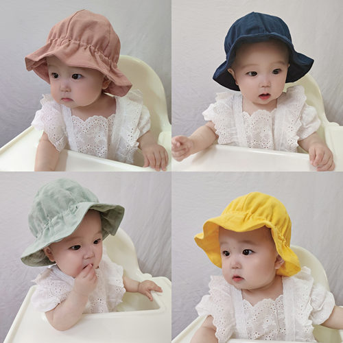 婴儿帽子春夏渔夫帽防晒遮阳帽