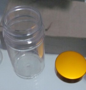 150克（ml)PET 透明瓶 竹节瓶 固体瓶 大口瓶 金黄色瓶盖