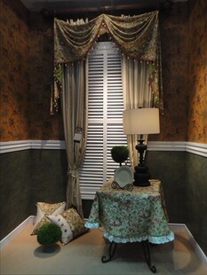 深圳展会实拍 高端窗帘款 式 图 窗帘设计 布艺设计