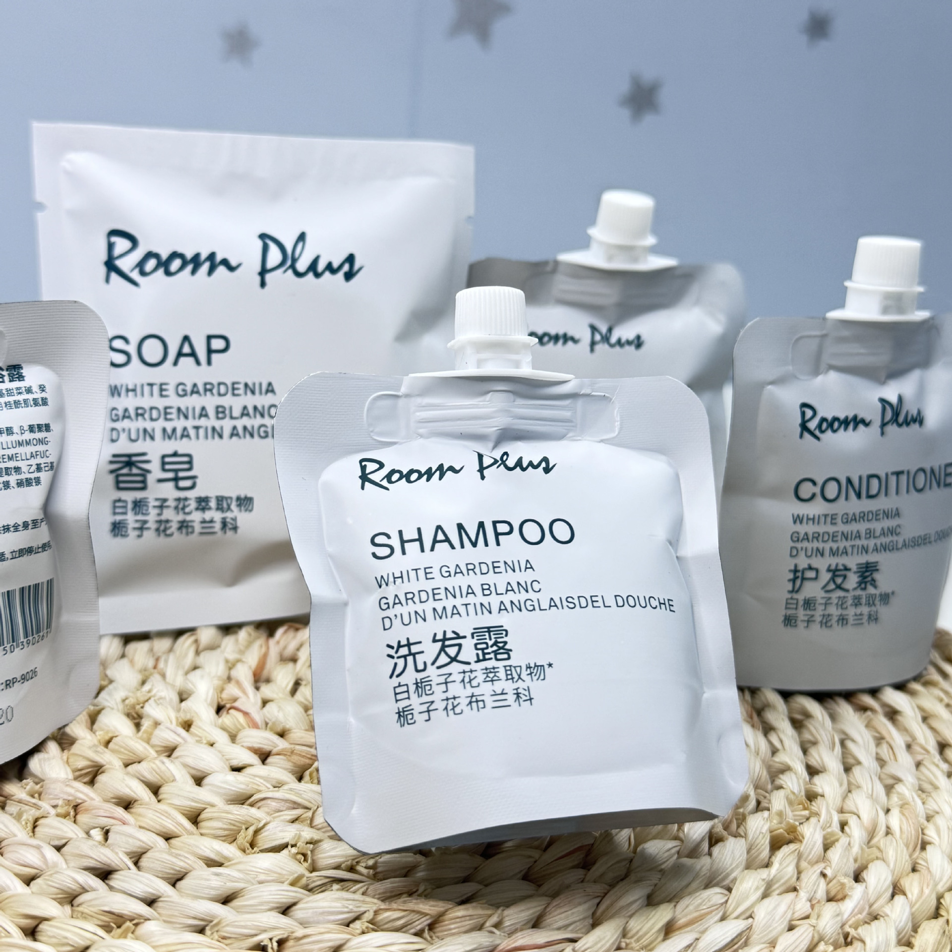 白栀子花旅行出差洗护套装洗发水护发素沐浴露润肤露高端民宿