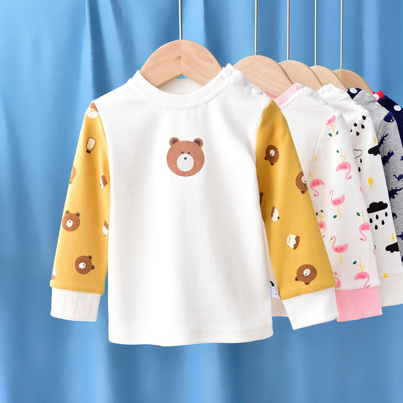 网红宝宝套头肩扣秋衣男女童纯棉线衣上衣儿童打底长袖单件衣服,童装/婴儿装/亲子装,保暖上装,淘宝优惠券,粉丝福利购,淘宝优惠卷