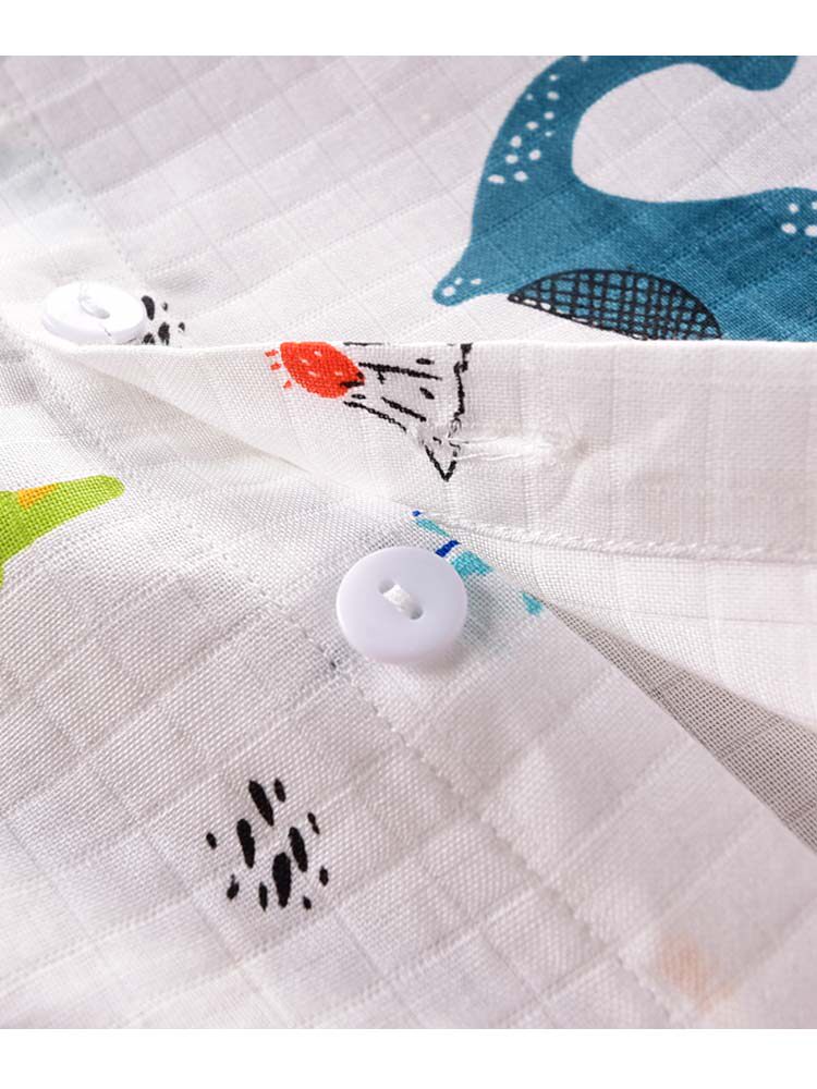 베이비 탑 순면 가디건 통기성 여름 얇은  긴팔 잠옷 남성과 여성을 위한 에어컨 옷