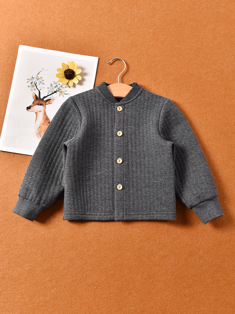 아동 누빔 가디건 상의  따뜻한 옷 베이스 레이어 옷  속옷 가을 겨울 농축