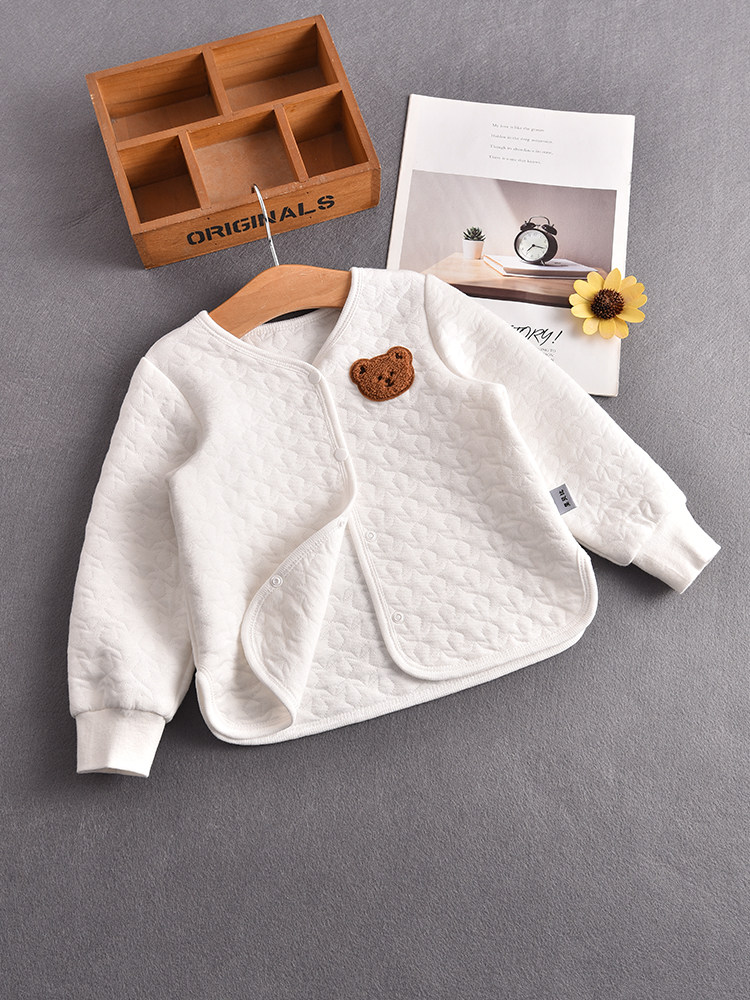 어린이 퀼트 가디건  열 속옷 가을 겨울  ??얇은 면화 코트 외부 봄 가을 속옷