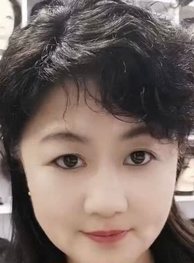 头顶补发片遮白发女士真发卷发片刘海假发片量蓬松补发块卷发