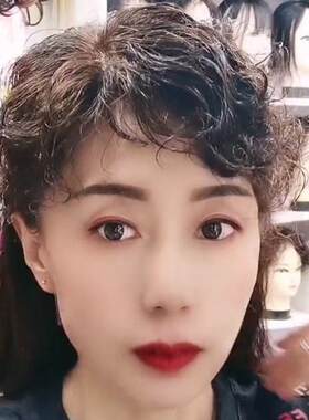 赵雅芝同款假发真头发刘海夹前额洋气超轻薄头顶卷发片真人发丝补