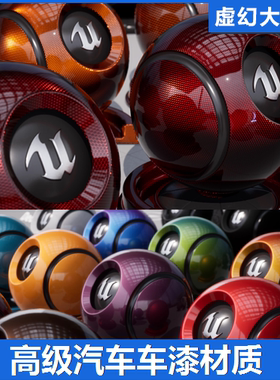 UE4UE5 auto 高级汽车漆金属表面高亮反光材质 超跑工业设计模型