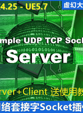 UE4UE5 Simple UDP TCP Socket Client+Server套接字插件网络通信