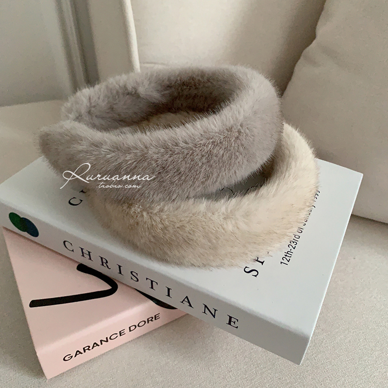 发箍仿貂毛复古气质蓬松饱满发饰