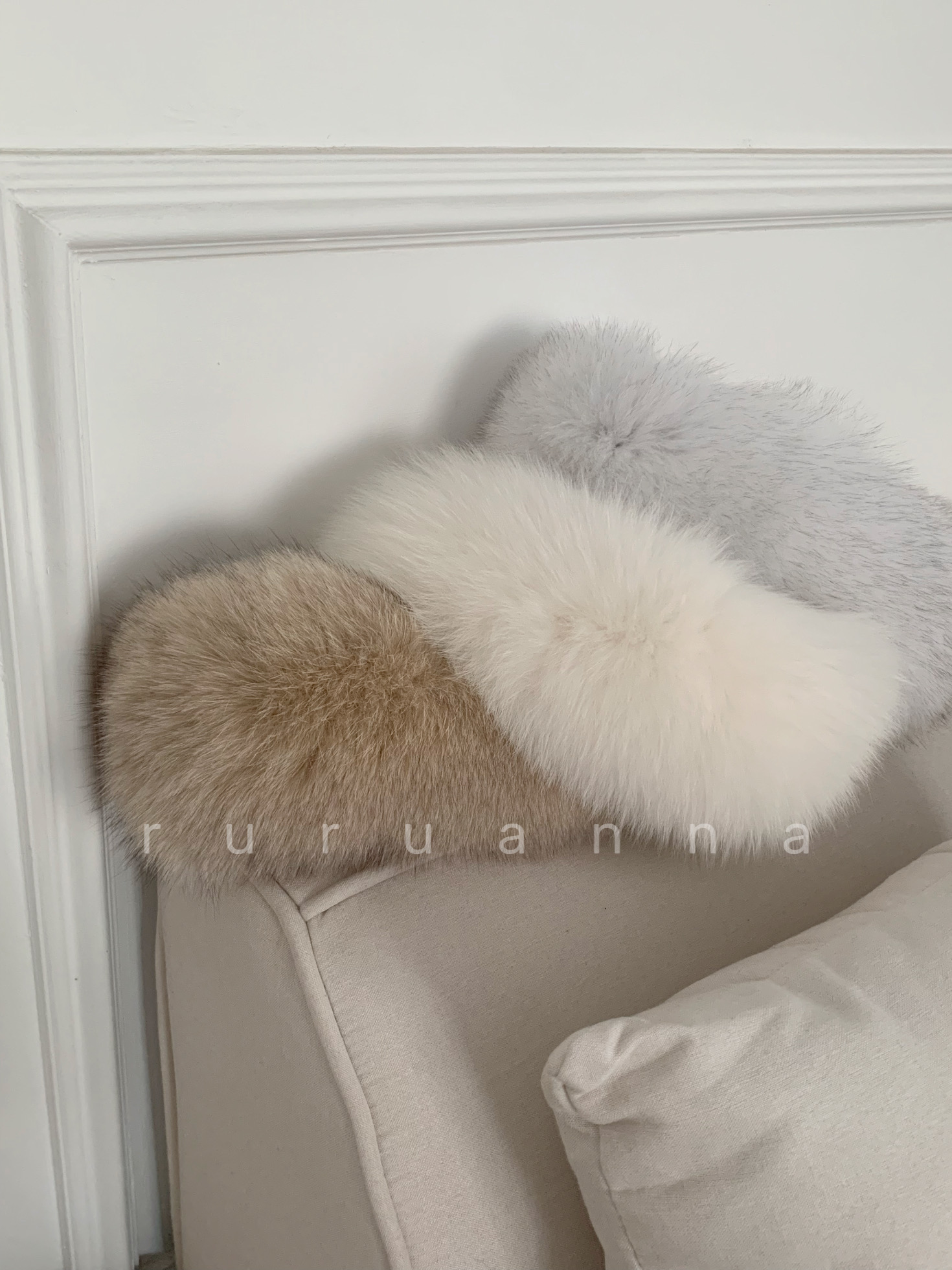 秋冬简约高级感真狐狸毛围脖