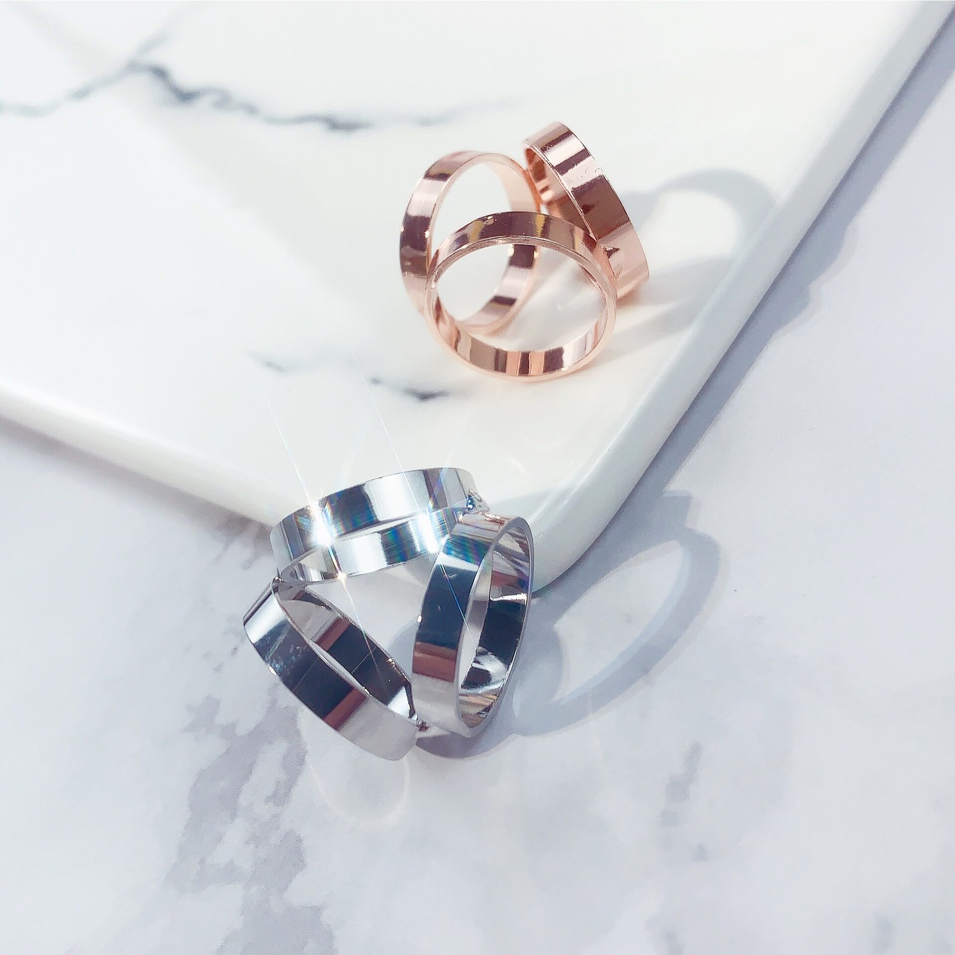 韩国风围巾扣圆环几何型高档时尚铜三环丝巾扣配饰现货