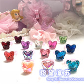 儿童戒指女童蝴蝶宝石心形公主可爱儿童女玩具戒指环