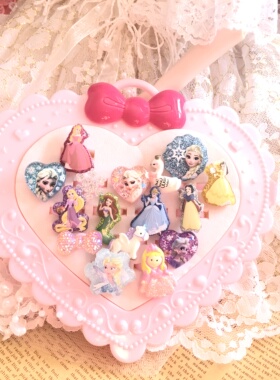 儿童动物可爱卡通玩具盒装戒指环