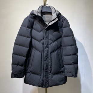 DW94劲家羽绒服男士中长款新款冬季经典商务休闲带帽保暖外套
