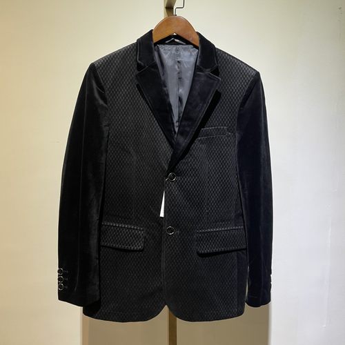 CW67 西装男秋冬季中年商务休闲V领小西装修身西服外套男 165码