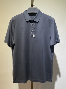 AD410 男士短袖T恤夏季翻领商务休闲中青年透气凉爽上衣 170