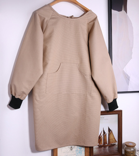 全棉厚实做饭用围裙厨房围裙罩衣家务衣反穿衣长款背系带男女通用