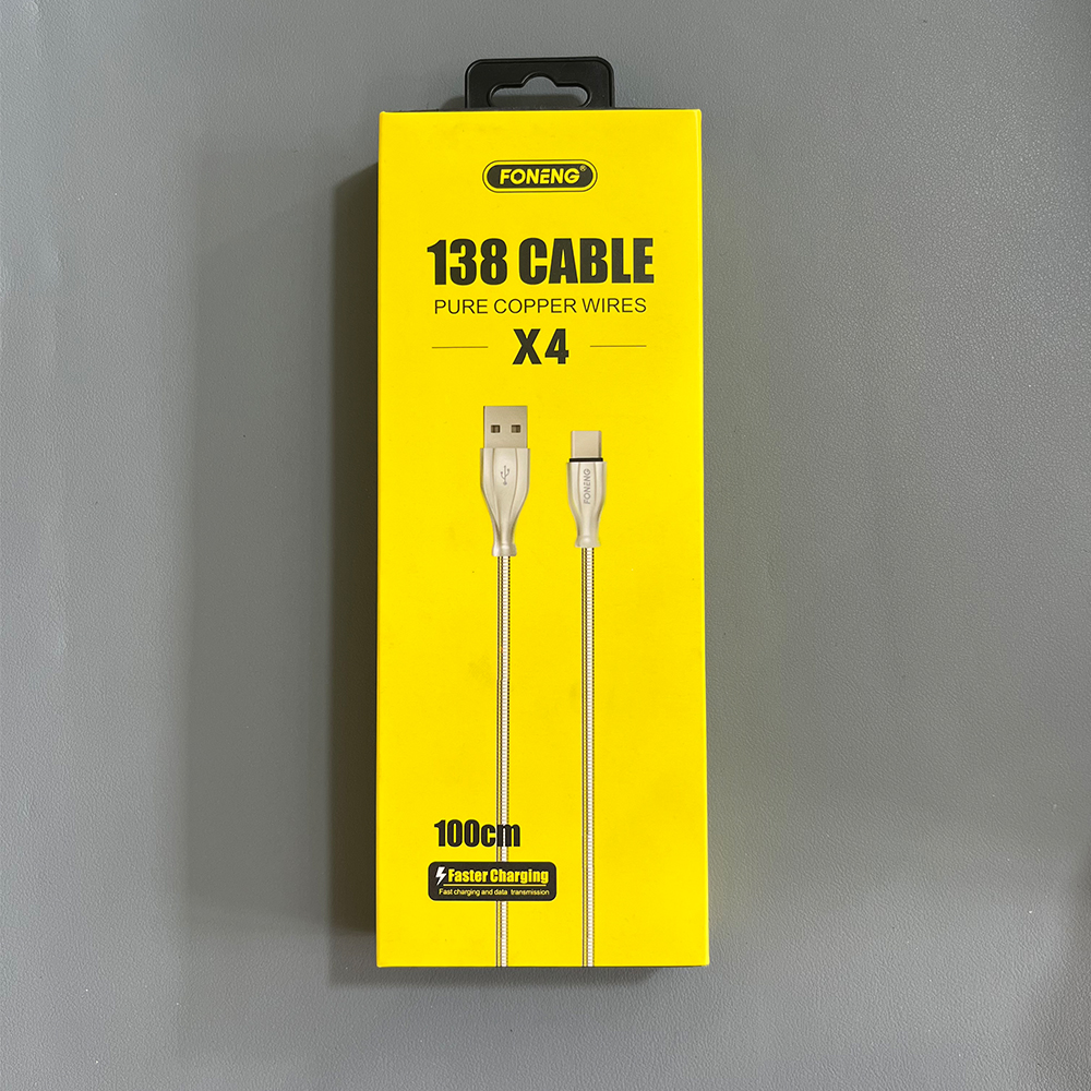 蜂能Type-C扁口快充锌合金数据线