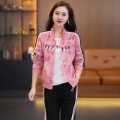 洋气印花大码 外套2024新款 休闲运动服 女春秋宽松长袖 妈妈运动套装