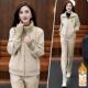 休闲高档时尚 宽松女年轻洋气加绒运动服套装 两件套 秋冬季 2025新款