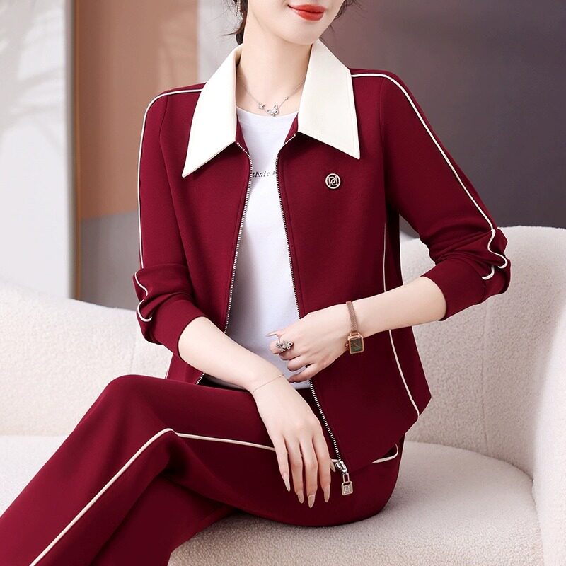 运动服套装女春秋2024早秋穿搭时尚洋气减龄高级感品牌休闲两件套