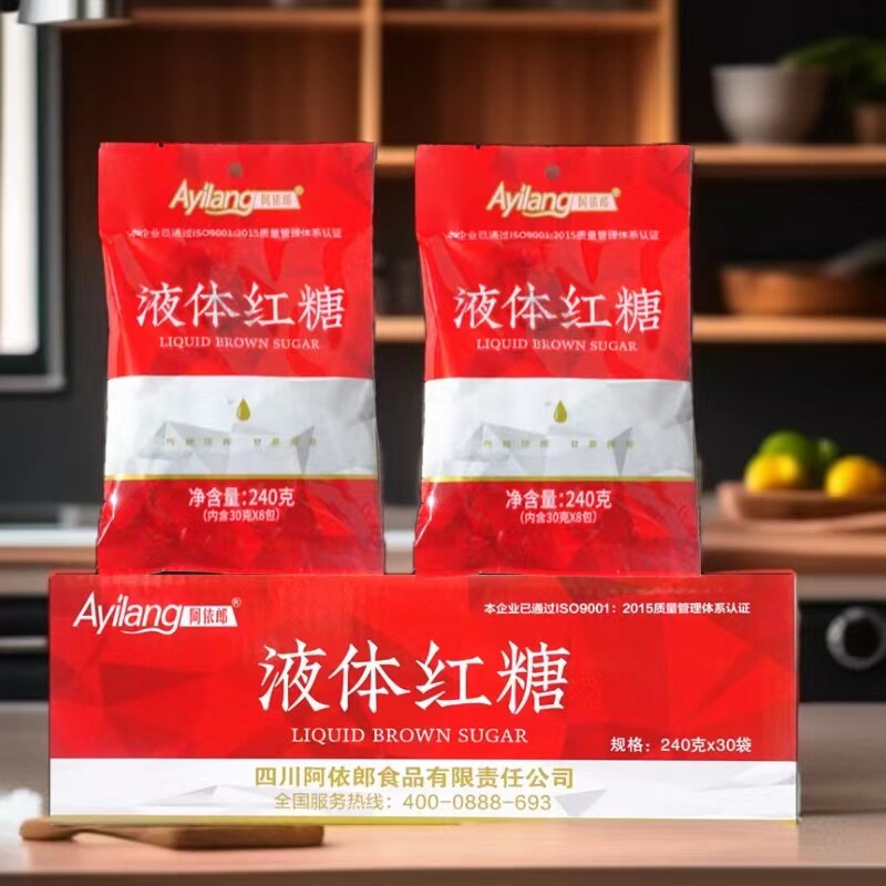 阿依郎液体红糖水240g四川小吃冰粉伴侣凉糕凉虾糍粑商用整箱包邮