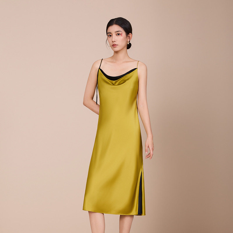 重磅真丝吊带连衣裙2026新款睡衣性感女款轻奢修身桑蚕丝睡裙女士图片