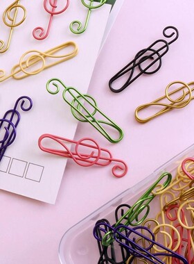 Hot Sale 50Pcs/Box Music Note Shaped Paper Clip Stationery P