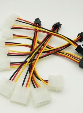 5pcs Dual 4 Pin to 6 Pin Molex PCI-E External Graphics Card