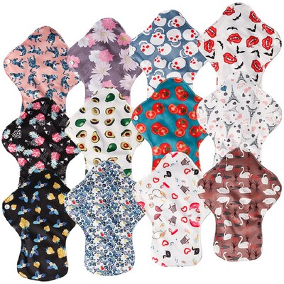 Unique 4Pcs Women Washable Panty Liner Sanitary Pads Absorb