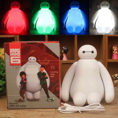 Heroes 6 Cute Cartoon BayMax Multi-color LED Nightlight Bedr