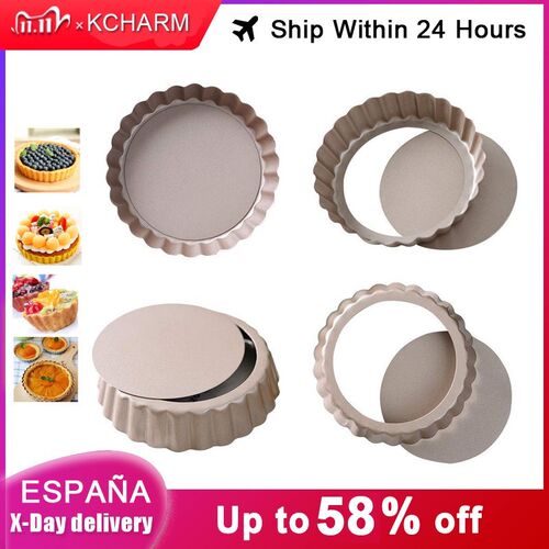 4pcs/Lot Nonstick Removable Bottom Mini Tart Pan Pizza Bakin