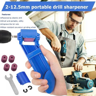 Portable Drill Bit Sharpener Corundum Grinding Wheel Polishi