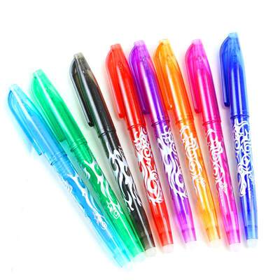 8PCS  Erasable Pen 8 Colors Ink Gel Pen of Styles Rainbow Ne
