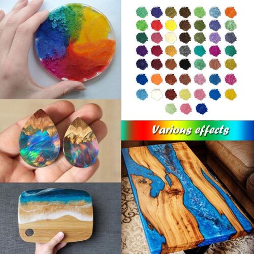 24 Pcs DIY Handmade Pearlescent Mica Powder Epoxy Resin Dye
