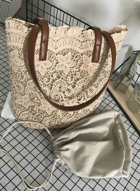 2019 summer new lace, ladies' shopping bag with single s