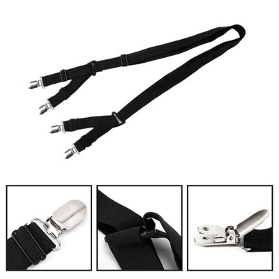 2Pcs Bed Sheet Elastic Gripper Clip Strap Fastener Mattress