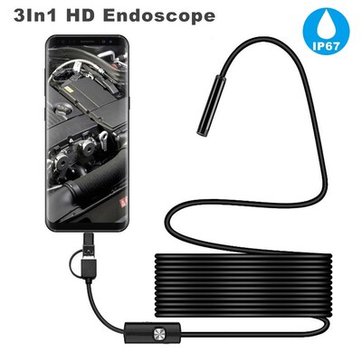 7mm Endoscope Camera Waterproof Flexible IP67 Micro USB Insp