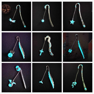 Creative Noctilucent Animal Owl Bookmark Pendant Metal Book