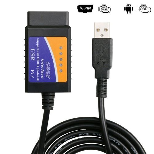 OBD2 II elm 327 V1.5 USB 16 Pin OBD Scanner elm327 odb2 Car