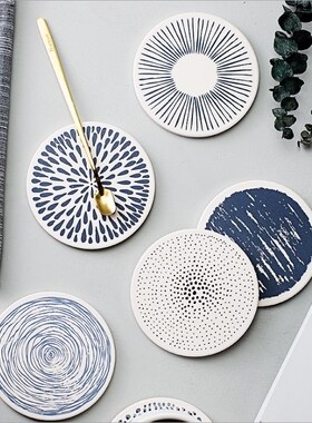 Household items, diatomaceous earth coasters, moisture absor