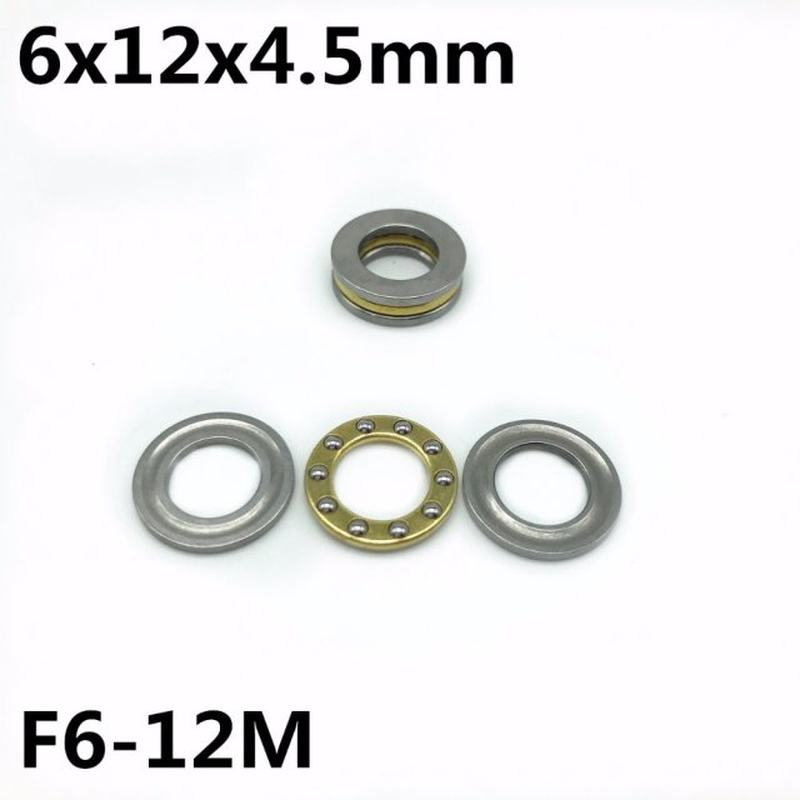 10Pcs F6-12M 6x12x4.5 mm Axial Ball Thrust Bearing plane thr